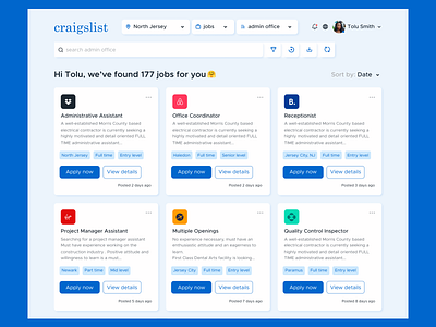 Craigslist job search page redesign craigslist jobsearch productdesign uidesign