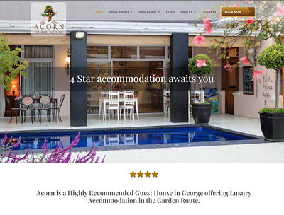 Acorn Guest House accomodation guest house website design wordpress