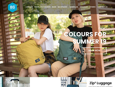 BG Berlin bags luggage travel accesorries website design wordpress