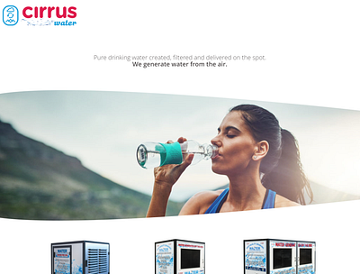 Cirrus Water purified water water website design wordpress