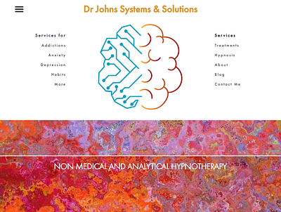 Dr Johns Systems and Solutions addiction anxiety depression hypnosis treatments website design wordpress