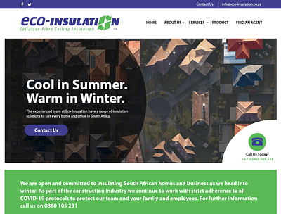 Eco Insulation insulation roof website design wordpress