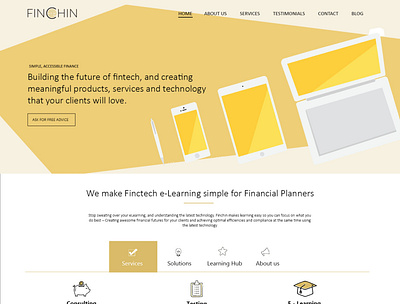 Fin Chin e learning financial website design wordpress