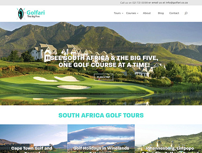 Golfari golf holiday tours website design wordpress