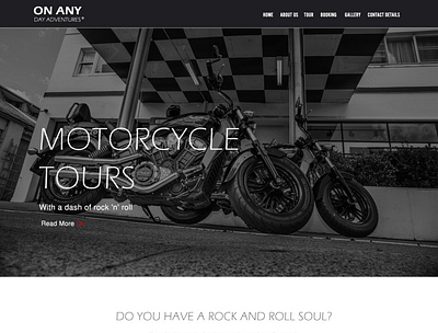 On Any Day Adventures classic motorbike rides website design wordpress