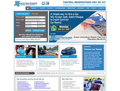 Xtreme Car Rental car rental website design wordpress