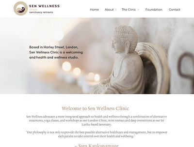 Sen Wellness Clinic uk website design wellness clinic wordpress