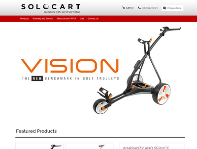 Solo Cart electric golf carts website design wordpress