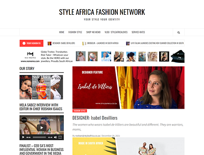 Style Africa fashion news style website design wordpress