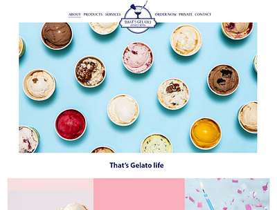 That's Gelato desserts gelato lollies sorbets website design wordpress