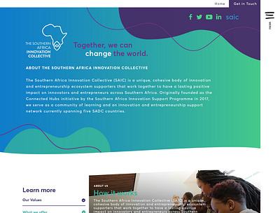 The Southern Africa Innovation Collective innovation summit website design wordpress