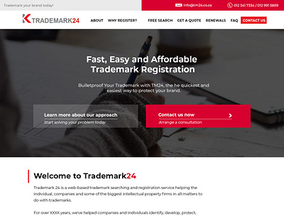Trademark 24 trademark registration trademark research website design wordpress
