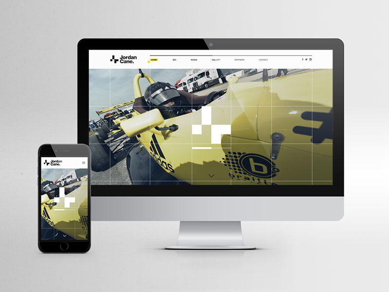 Jordan Cane: Racing driver branding direction art driver racing website identity branding design graphic