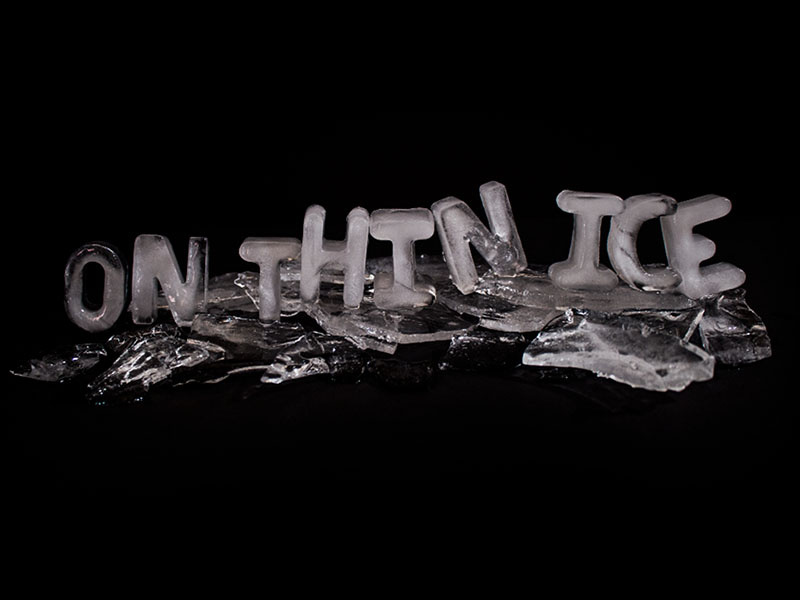 On thin ice: Ice Typography poster graphic design type ice typography