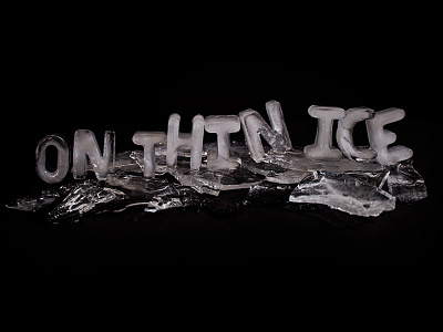 On thin ice: Ice Typography design graphic ice poster type typography