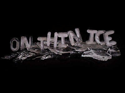 On thin ice: Ice Typography design graphic ice poster type typography