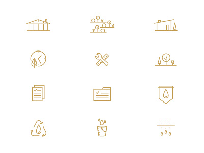 Armfield Icons building environmentally friendly icon set icons line art sustainable