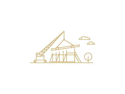 Armfield Crane construction environmentally friendly illustration line art sustainable building