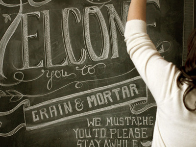 Welcome chalk chalkboard hand rendered hand rendered illustration lettering type typography