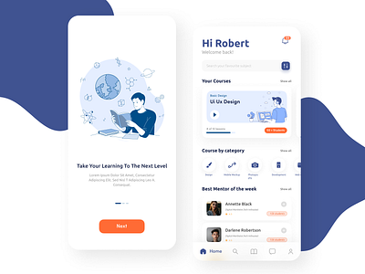 Education App adobe app design figma graphic design ui ux