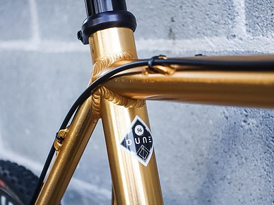 Dune Logo Badge bikes cantilevers cycling cyclocross disc brakes gold knobbies mud shades wheels