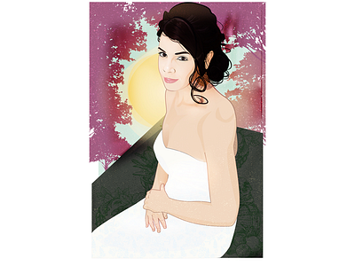Wife illustration illustrator portrait vector wedding