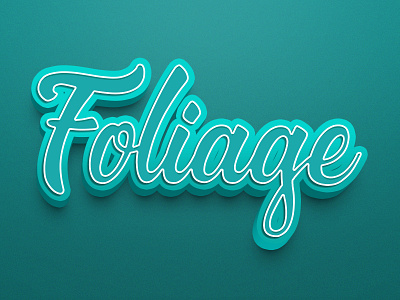 Foliage 3d editable text effect