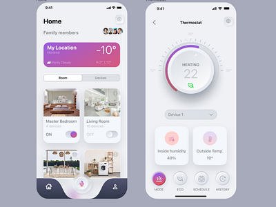 home temprature design ui