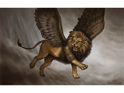 Griffon creature fantasy griffon illustration kafis