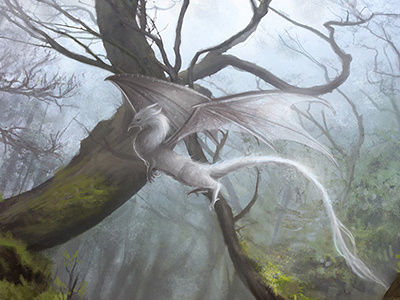 Forest Dragon - Detail creature digitalpainting dorest dragon environment fantasy illustration painting
