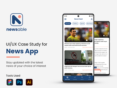 UX Case Study for News Reading App - Newsable