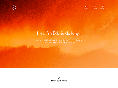 New portfolio about color contact de design edwin interactive jongh personal portfolio showcase work