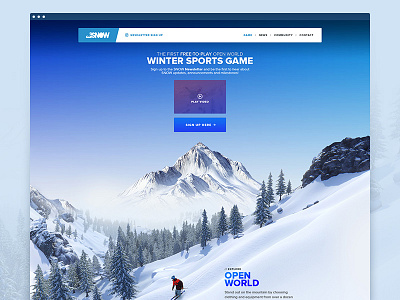 SNOW: Landingpage game landingpage onepage parallax scrollpage skiing snow snowboarding visual wintersports