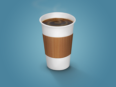 Coffee Cup Illustration black blue brown cafe coffee hot icon iconography illustration java smoke smooth swirl