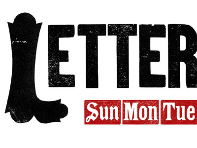 Letterpress Daily Blog Header graphic design handmade lettering letterpress texture typography wood type