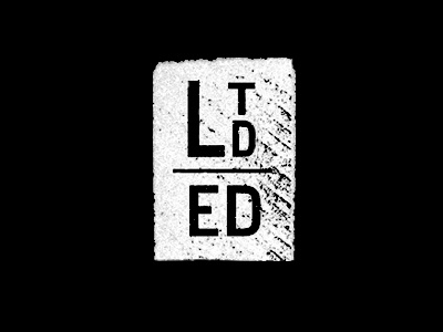 Ltd. Ed. logo exploration identity letterpress logo texture typography