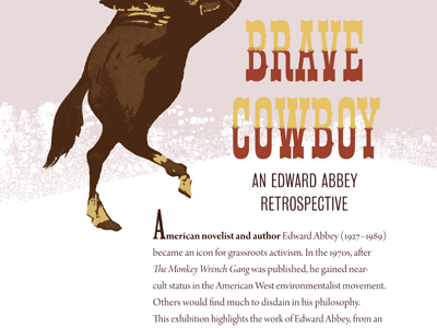 Brave Cowboy design exhibition graphics typography