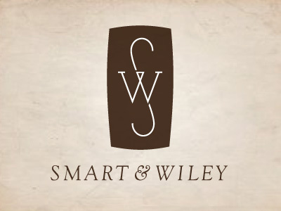 Smart & Wiley cartouche/monogram redux branding identity lettering typography