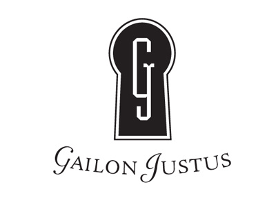 Identity for artist and tatooer, Gailon Justus branding identity logo monogram typography