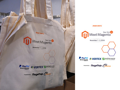 Event Bags Design : Meet Magento 2018 - NYC adobe illustrator branding events graphics design vector art