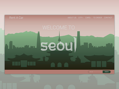 Seoul city background background design graphic design illustration seoul