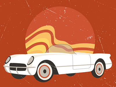 Retro car background car illustration retro