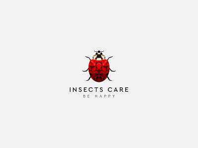 Insects Low Poly Geometric Logo Design-Polygonal