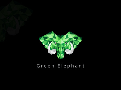 Modern Geometric Polygonal Elephant Logo Design