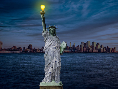 Statue of liberty News paper Masking