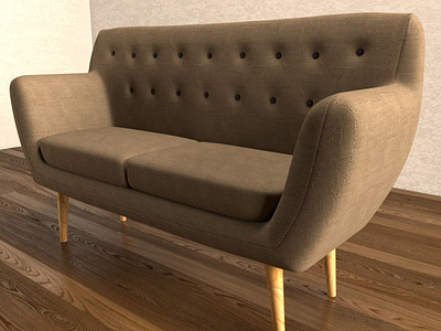 Sofa Parisian Dark beige 3d 3d modeling 3д визуализация 3д графика 3д моделинг