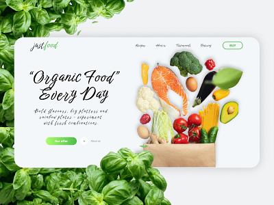 Organic food design graphic design illustration landing page mobile app ui ux