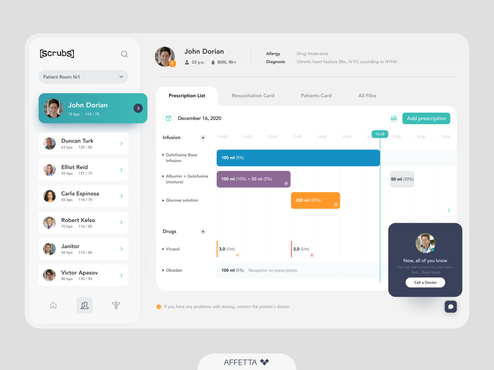 Design of a CRM system for a medical clinic by AFFETTA on Dribbble