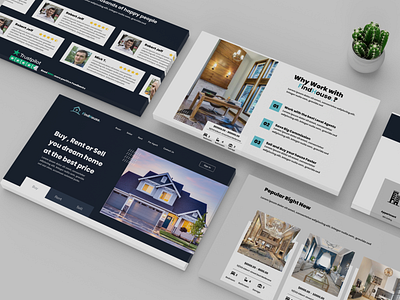 Real Estate Website UI Design adobexd branding design figma graphic design illustration logo prototyping typography ui user interface ux web website website ui