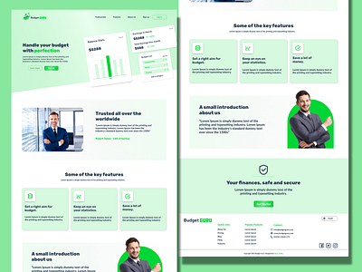 BUDGETGURU Website UI Design by ebad_shafiq_ 3d adobexd animation branding design figma graphic design illustration logo prototyping ui user interface ux